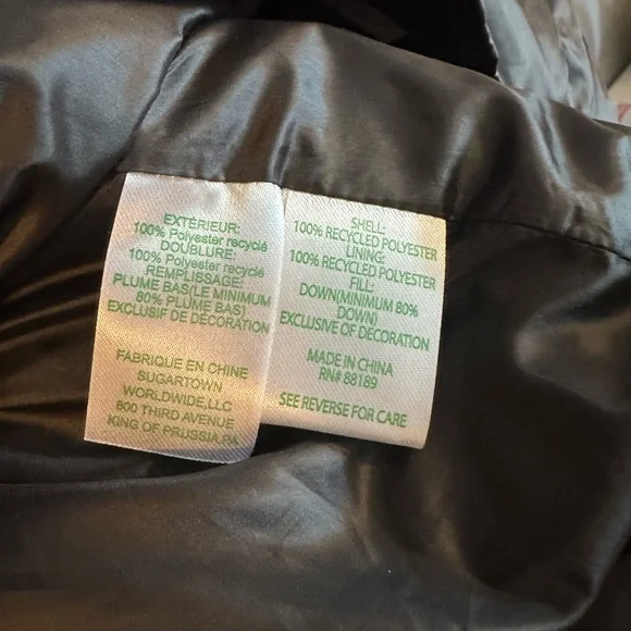 Lilly Pulitzer black ruffle Doria, puffer coat, 8 - Picture 6 of 6